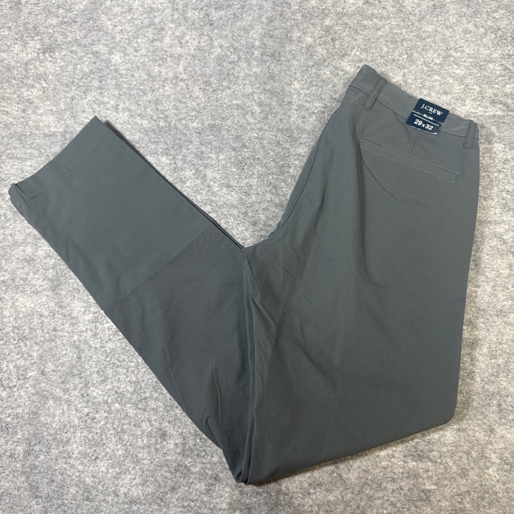 J.Crew Slim Tech Pants 29x32 Charcoal Grey Flex Stretch Trousers AA712 NEW